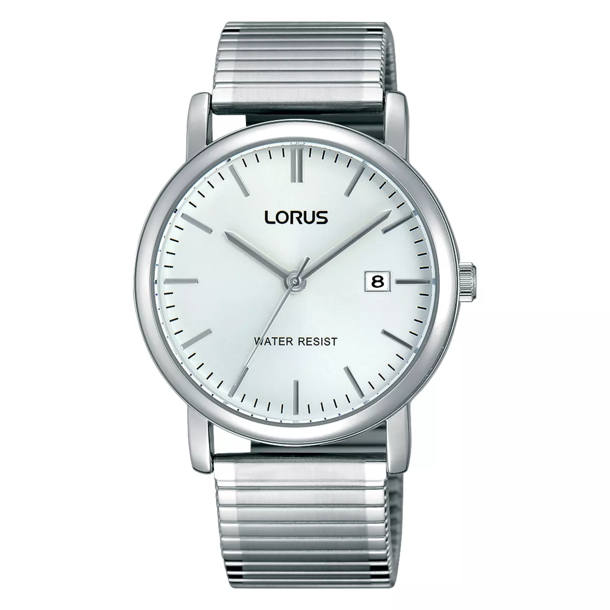 Lorus RG855CX5 Horloge Rekband staal zilverkleurig 37,5 mm