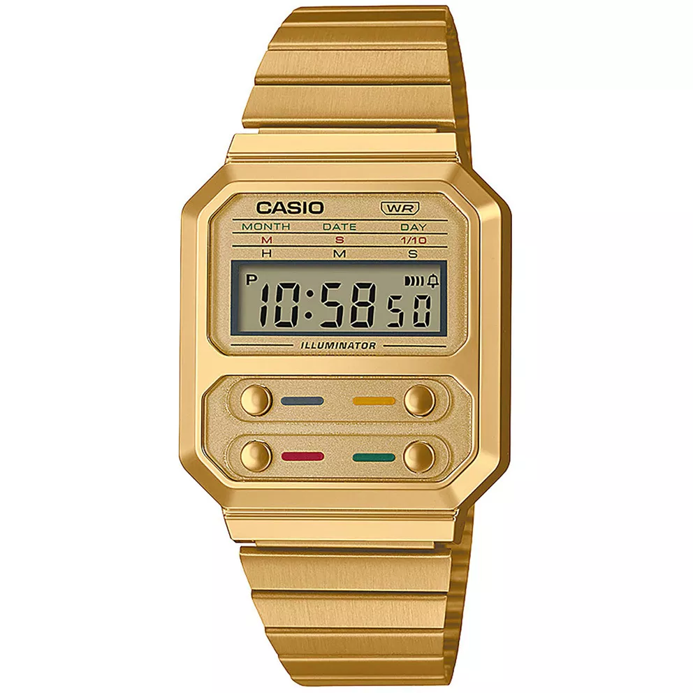 Casio horloge A100WEG-9AEF Vintage goudkleurig 33 mm