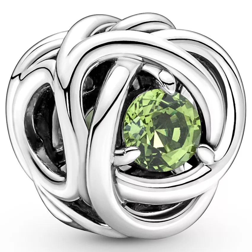 Pandora 790065C03 Bedel Spring Green Eternity Circle zilver-kristal groen