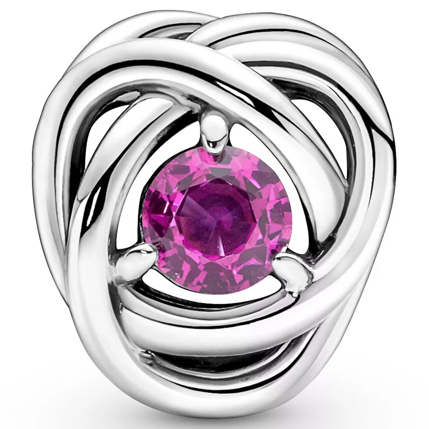 Pandora 790065C05 Bedel Phlox Pink Eternity Circle zilver-kristal roze