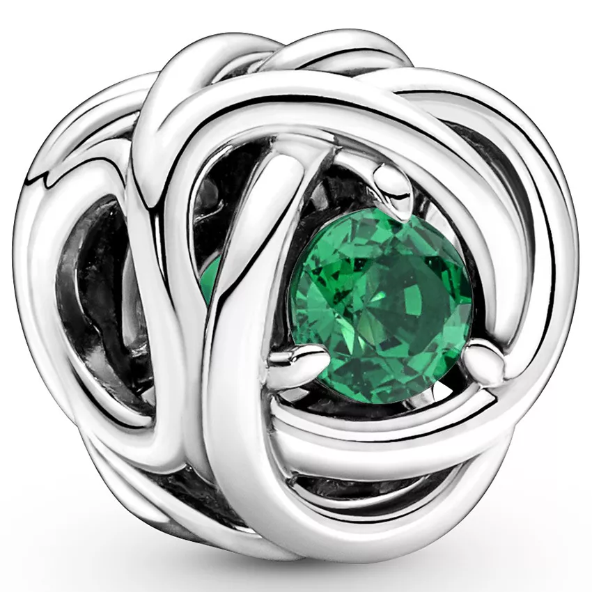 Pandora 790065C08 Bedel Royal Green Eternity Circle zilver-kristal groen