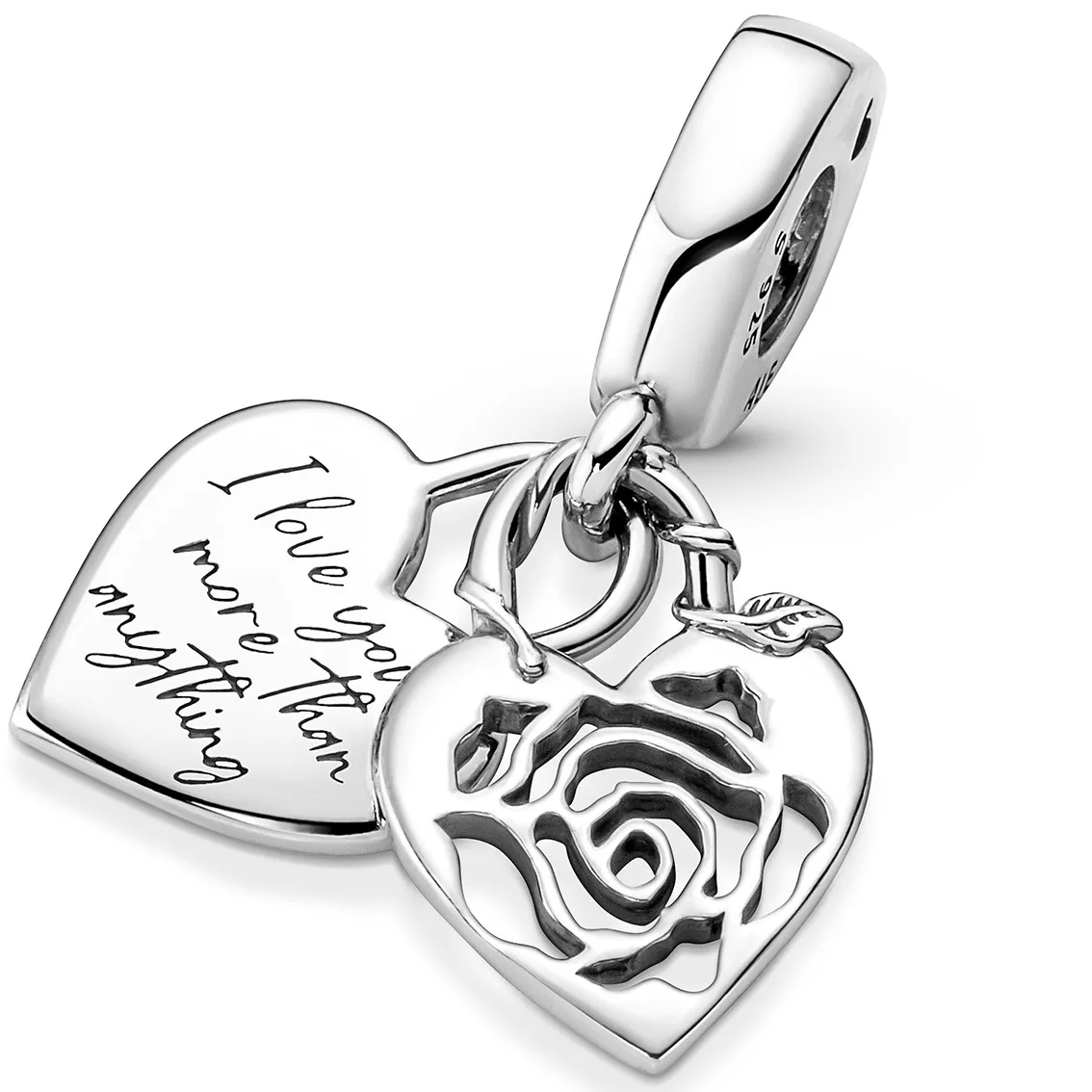 Pandora 790086C00 Hangbedel Rose-Heart-Padlock zilver