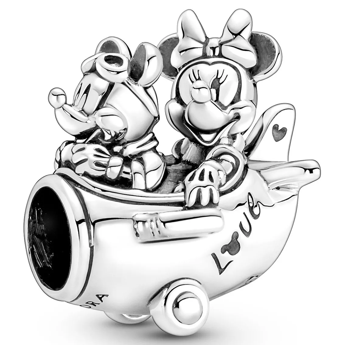 Pandora Disney 790108C00 Bedel Mickey and Minnie Airplane zilver