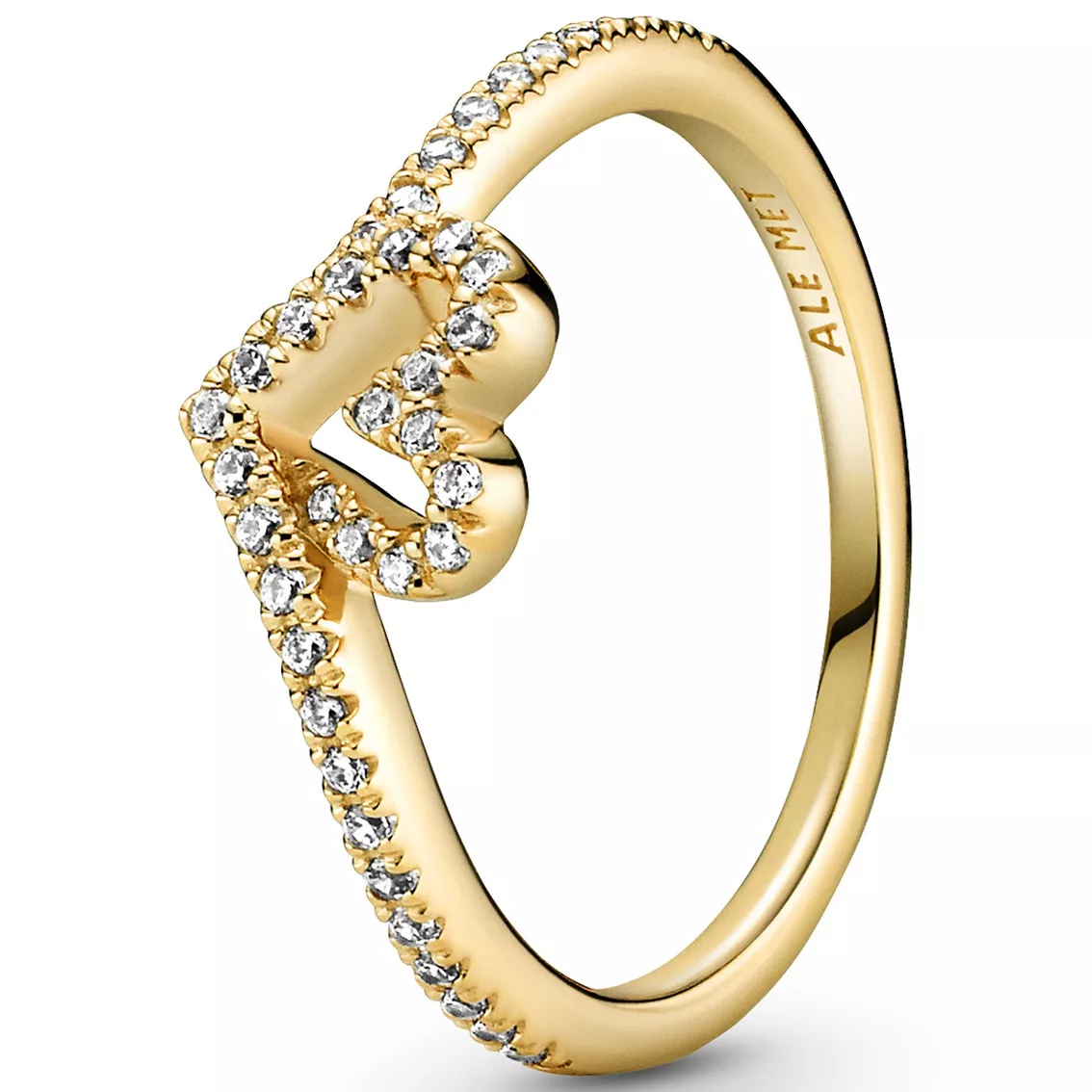 Pandora 169302C01 Ring Wish Sparkling Heart zilver-zirconia goudkleurig