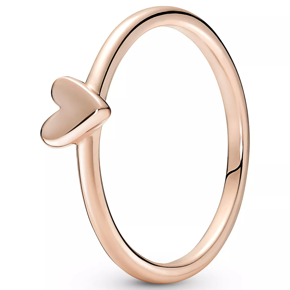 Pandora 180092C00 Ring Freehand Heart zilver rosekleurig