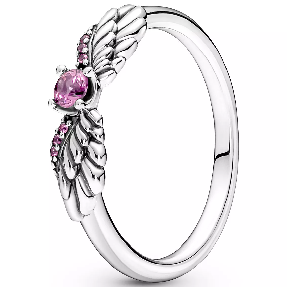 Pandora 198500C02 Ring Sparkling Angel Wings zilver-kristal roze