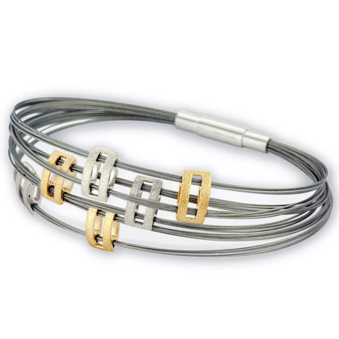 GALA DESIGN J0038 Armband Domino Gold staal-zilver goud-en zilverkleurig 19 cm