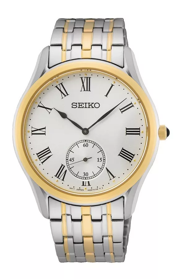 Seiko SRK048P1 Horloge staal zilver-en goudkleurig 39 mm 