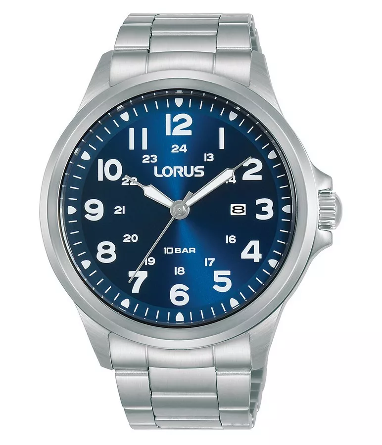 Lorus RH993NX9 Horloge staal zilverkleurig-blauw 44 mm