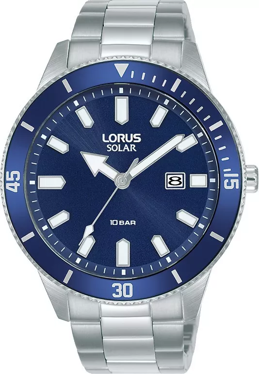 Lorus RX313AX9 Horloge staal zilverkleurig-blauw 43 mm 