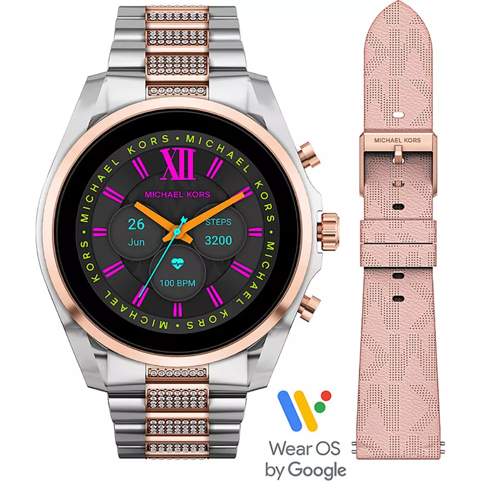 Michael Kors MKT5137 Horloge Smartwatch Gen 6 Bradshaw zilver-rosekleurig 44 mm