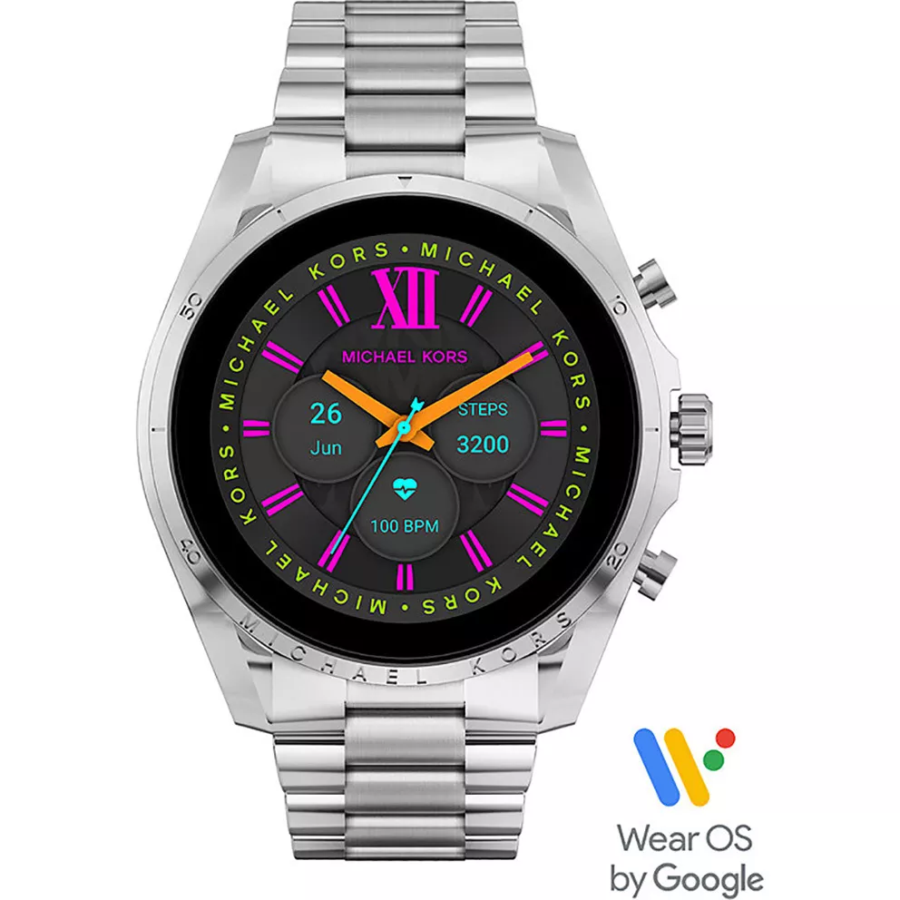 Michael Kors MKT5139 Horloge Smartwatch Gen 6 Bradshaw staal zilverkleurig 44 mm