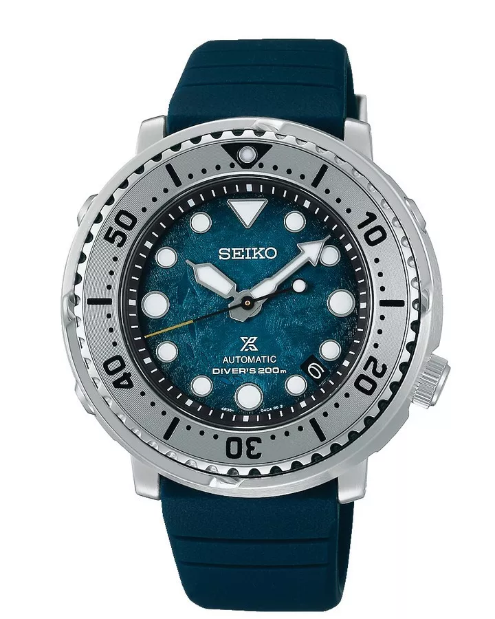 Seiko SRPH77K1 Horloge Prospex Automaat siliconen zilver-blauw 43,2 mm