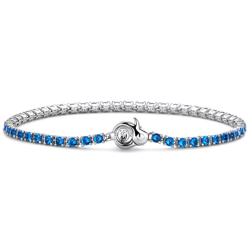 TI SENTO-Milano 2995DB Armband Tennis zilver-zirconia blauw
