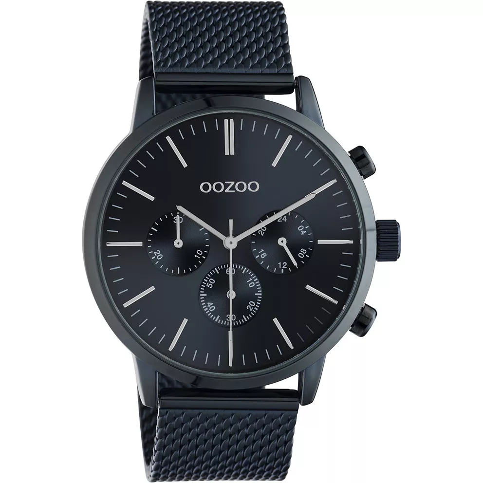 OOZOO C10912 Horloge Timepieces staal donkerblauw 45 mm