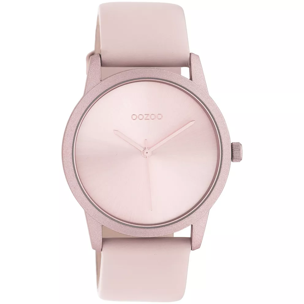 OOZOO C10945 Horloge Timepieces staal-leder rose 38 mm 