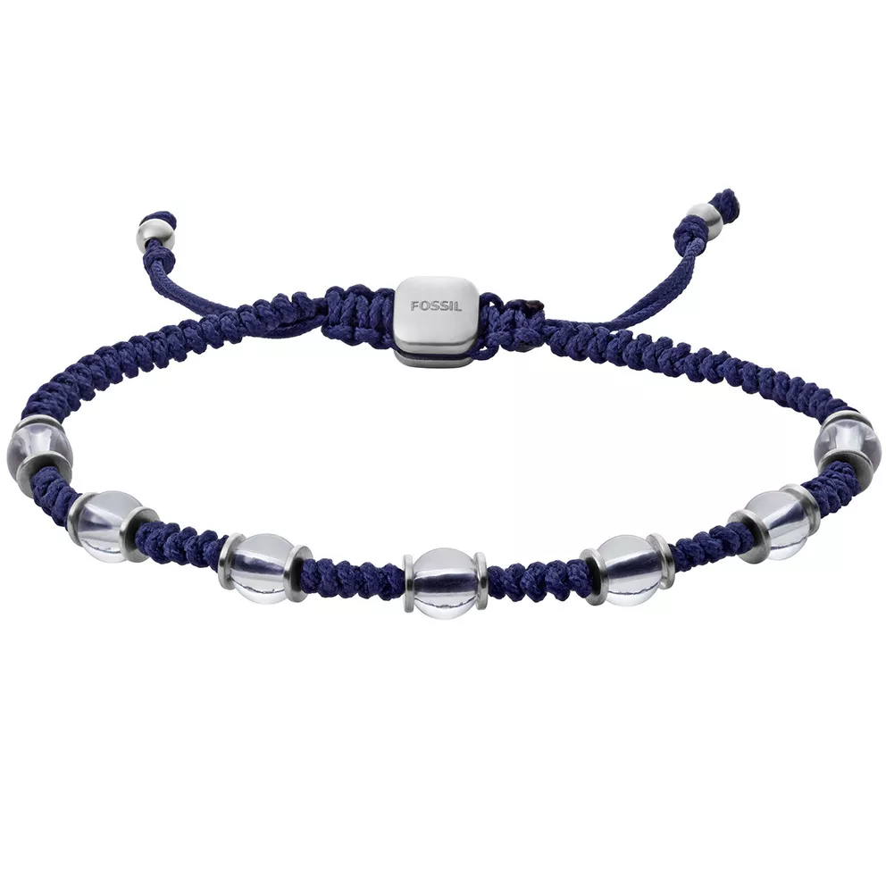 Fossil JF04088040 Armband Vintage Casual Summer Beads zilverkleurig-blauw