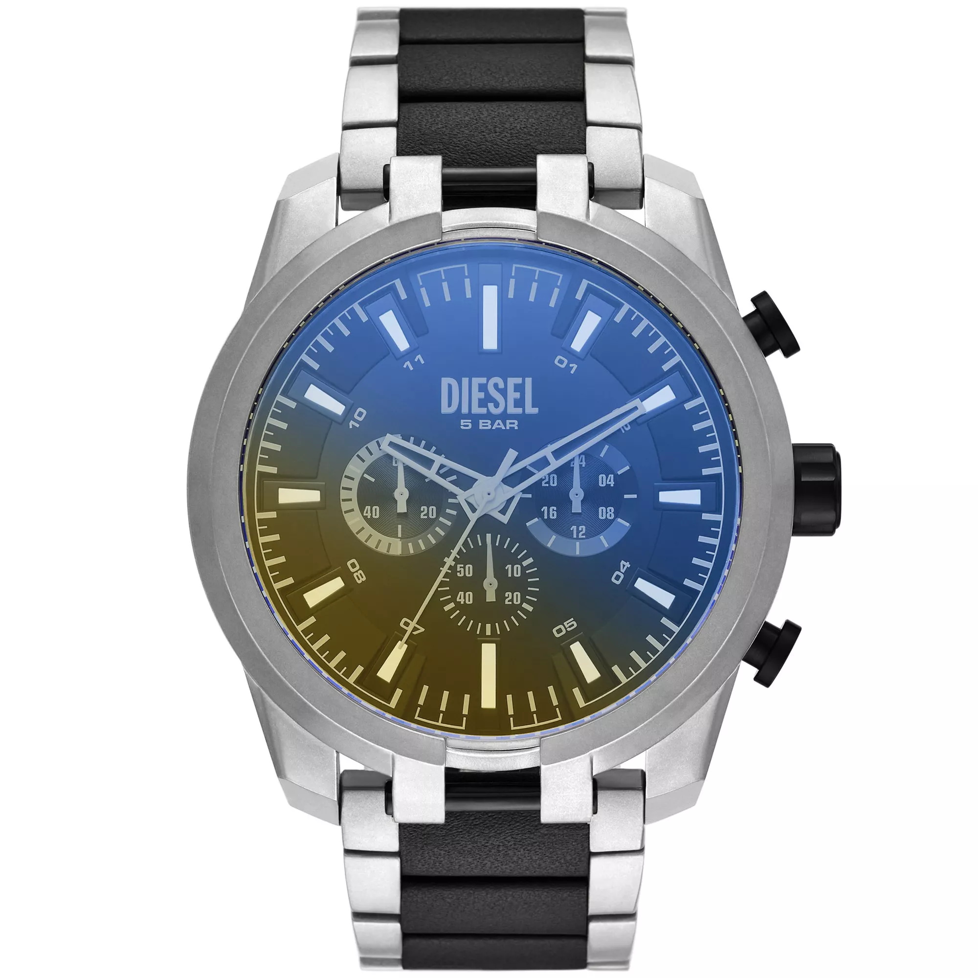 Diesel DZ4587 Horloge Split Chrono staal zilverkleurig-zwart-multicolor 51 mm