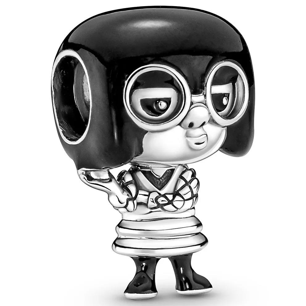 Pandora 792026C01 Bedel Disney Pixar Edna zilver-emaille zwart