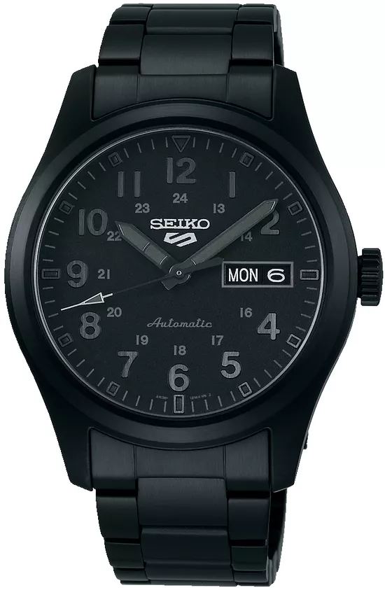 Seiko SRPJ09K1 Horloge 5 Sports Automatic staal zwart 39,4 mm