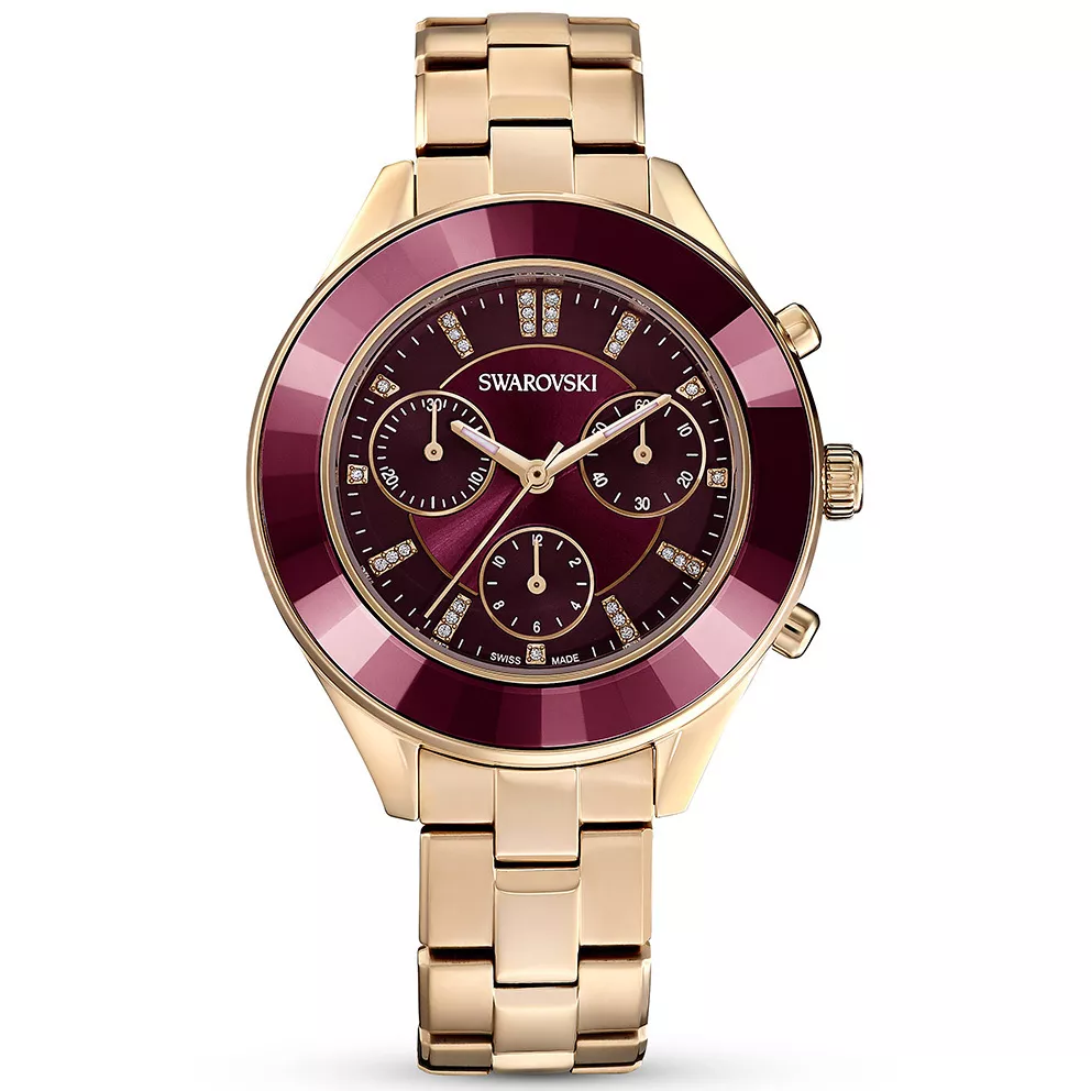 Swarovski 5632475 Horloge Octea Lux Sport rosekleurig-rood 39 mm