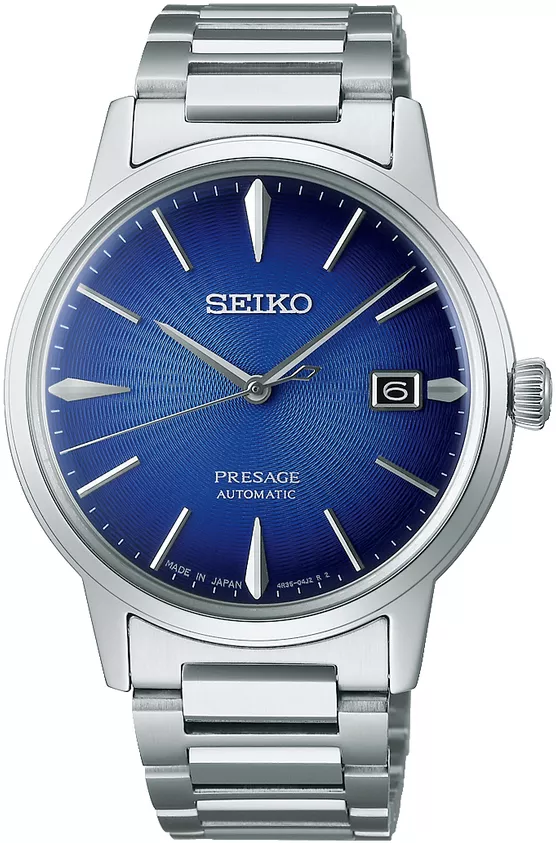 Seiko SRPJ13J1 Horloge Presage Automaat staal zilverkleurig-blauw 39,5 mm