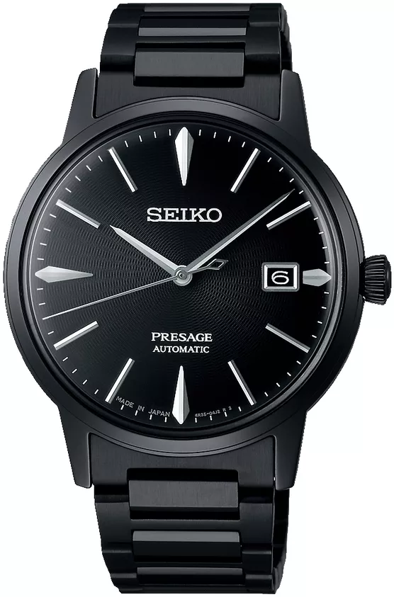Seiko SRPJ15J1 Horloge Presage Automaat staal zwart 39,5 mm