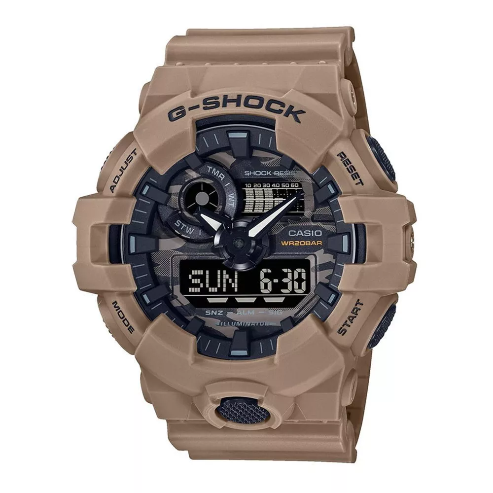 Casio G-Shock GA-700CA-5AER horloge bruin 53 mm