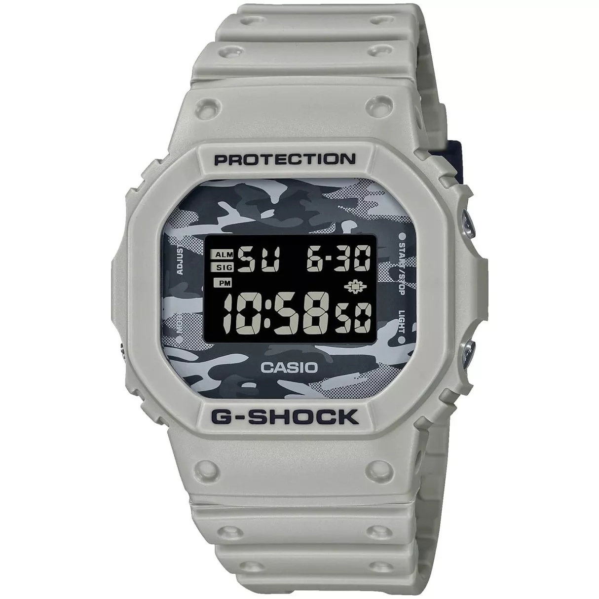 Casio G-Shock DW-5600CA-8ER horloge grijs 43 mm