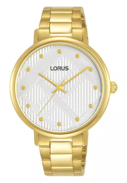 Lorus RG298UX9 Horloge staal goudkleurig-wit 36 mm 