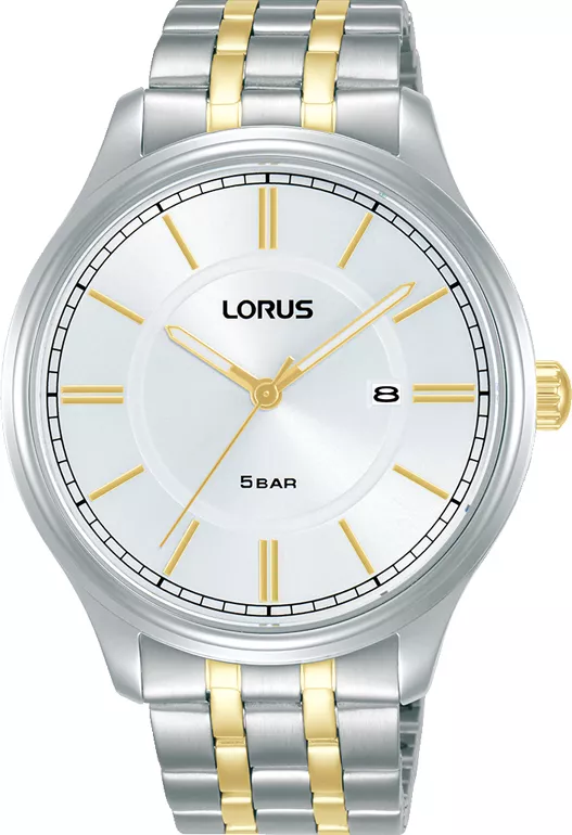 Lorus RH953PX9 Horloge staal zilver-en goudkleurig-wit 42 mm 