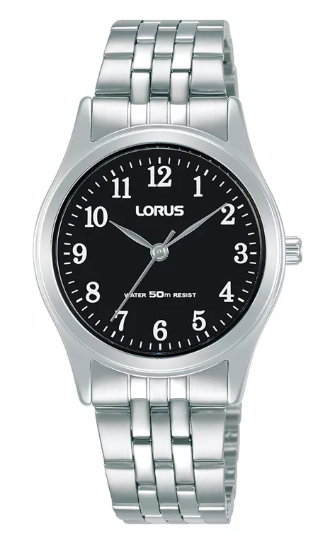Lorus RRX37HX9 Horloge staal zilverkleurig-zwart 30 mm 