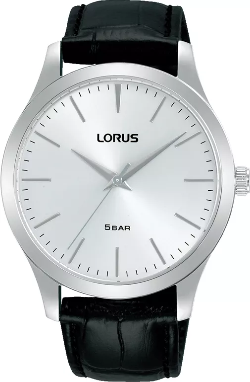 Lorus RRX73HX9 Horloge staal-leder zilverkleurig-zwart 40 mm