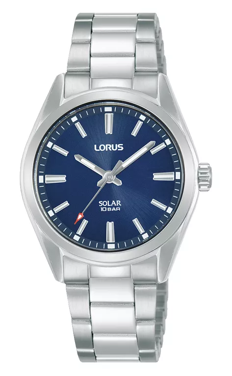 Lorus RY501AX9 Horloge Solar staal zilverkleurig-blauw 31 mm