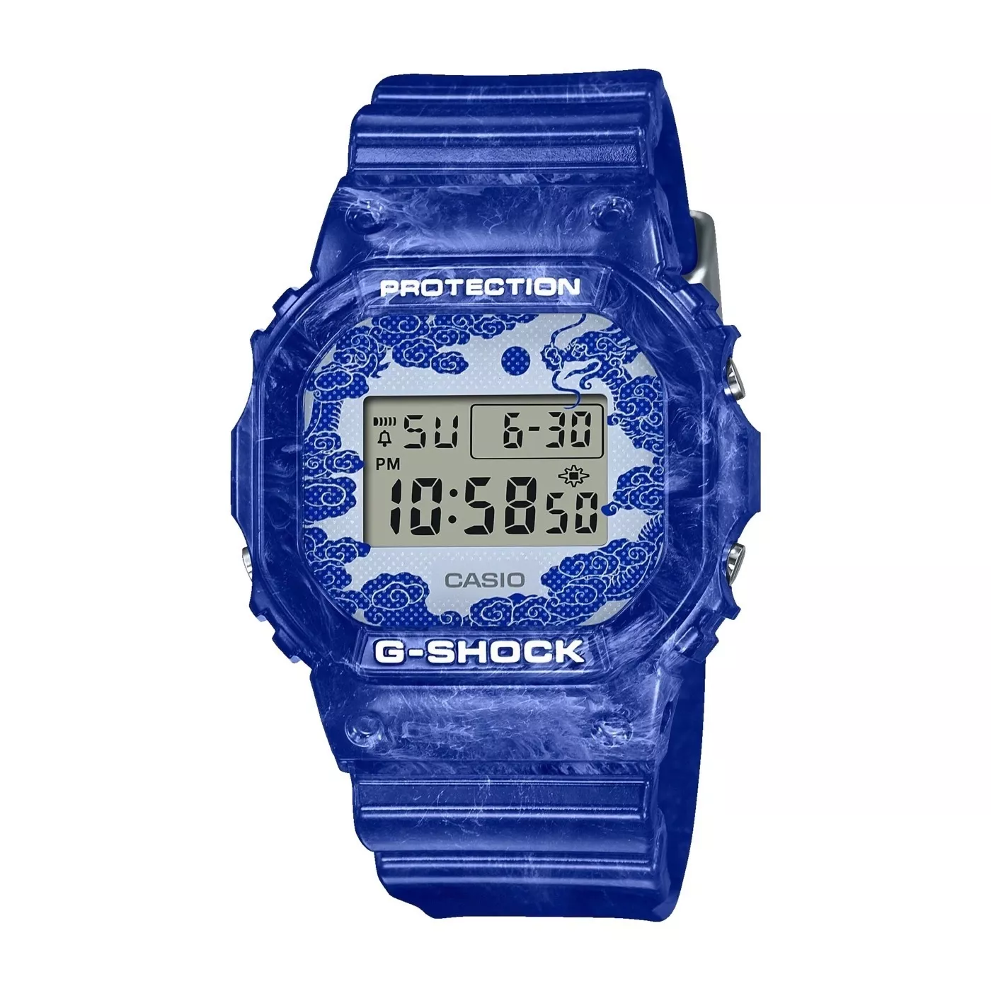 Casio G-Shock DW-5600BWP-2ER Horloge blauw 43 mm