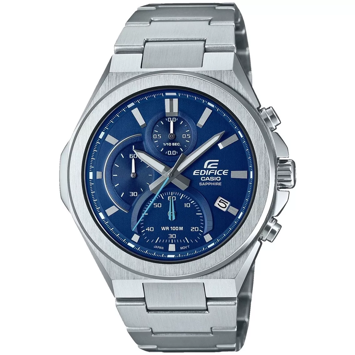 Casio Edifice EFB-700D-2AVUEF Horloge Chronograaf ,saffierglas, blauw 45 mm
