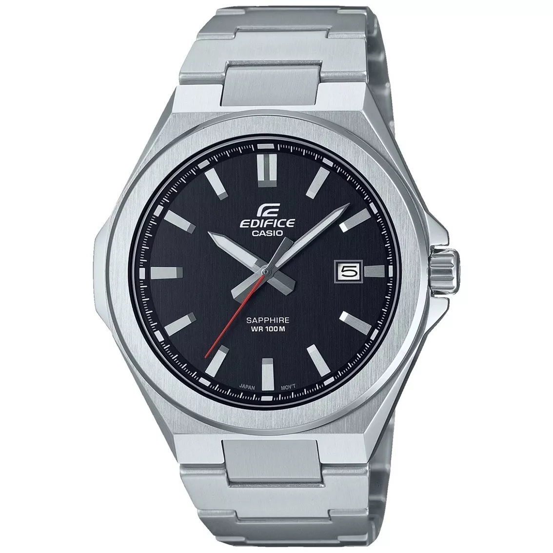 Casio Edifice EFB-108D-1AVUEF Horloge saffierglas, zwart 45 mm
