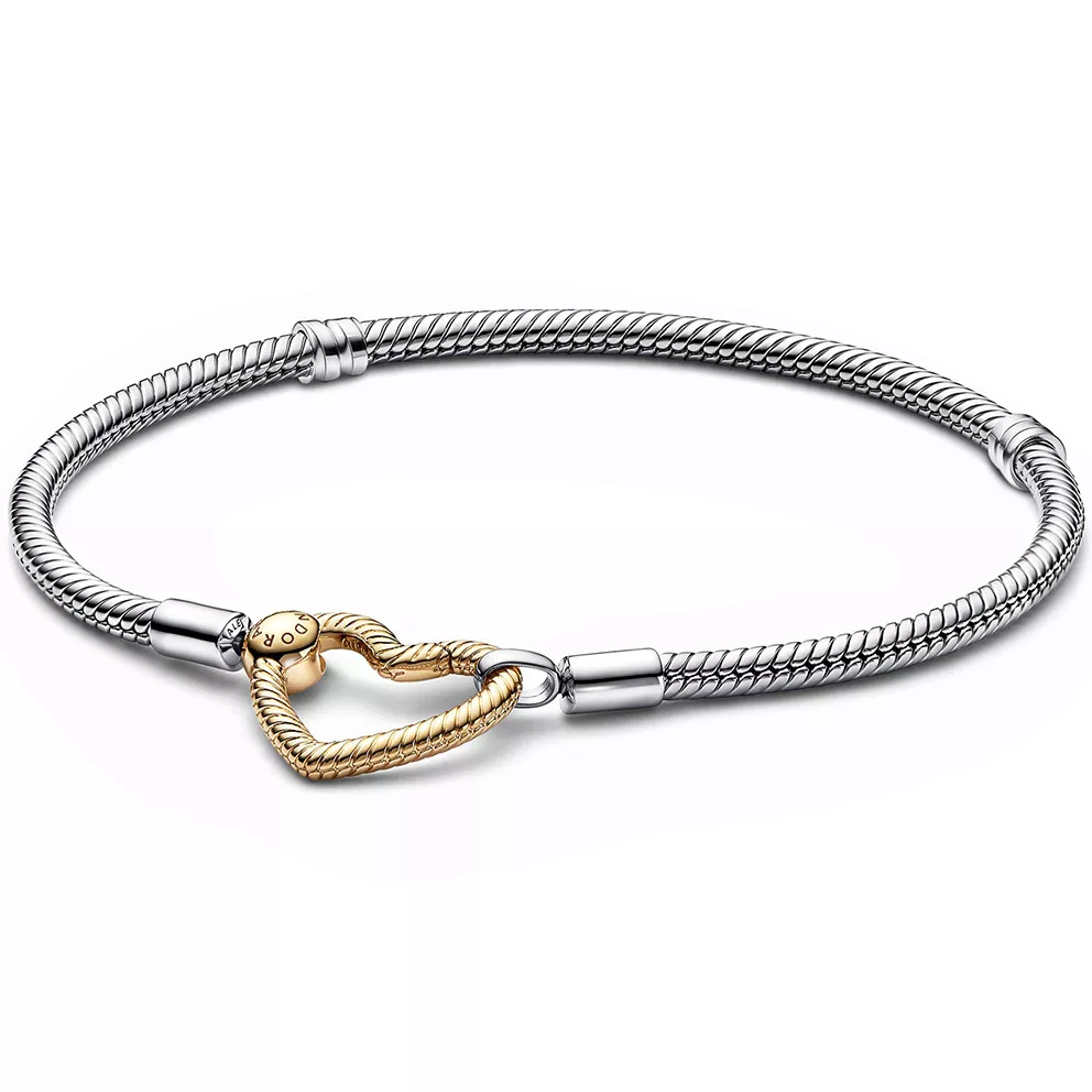 Pandora 569539C00 Armband Moments Heart zilver goud-en zilverkleurig 