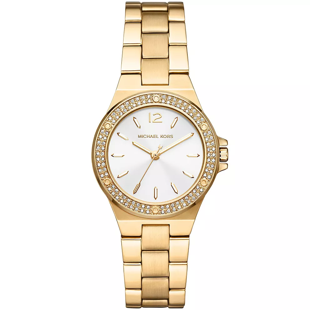 Michael Kors MK7278 Horloge Lennox staal goudkleurig-wit 33 mm