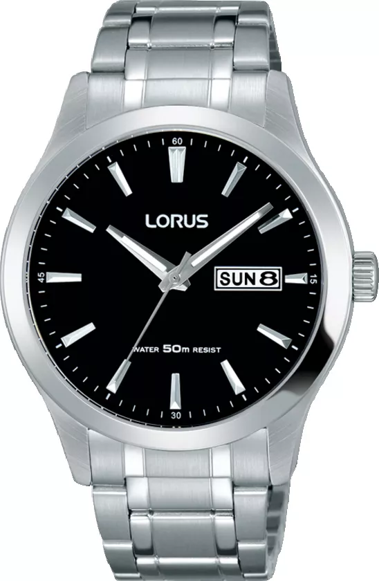 Lorus RXN23DX5 Horloge staal zilverkleurig-zwart 40 mm