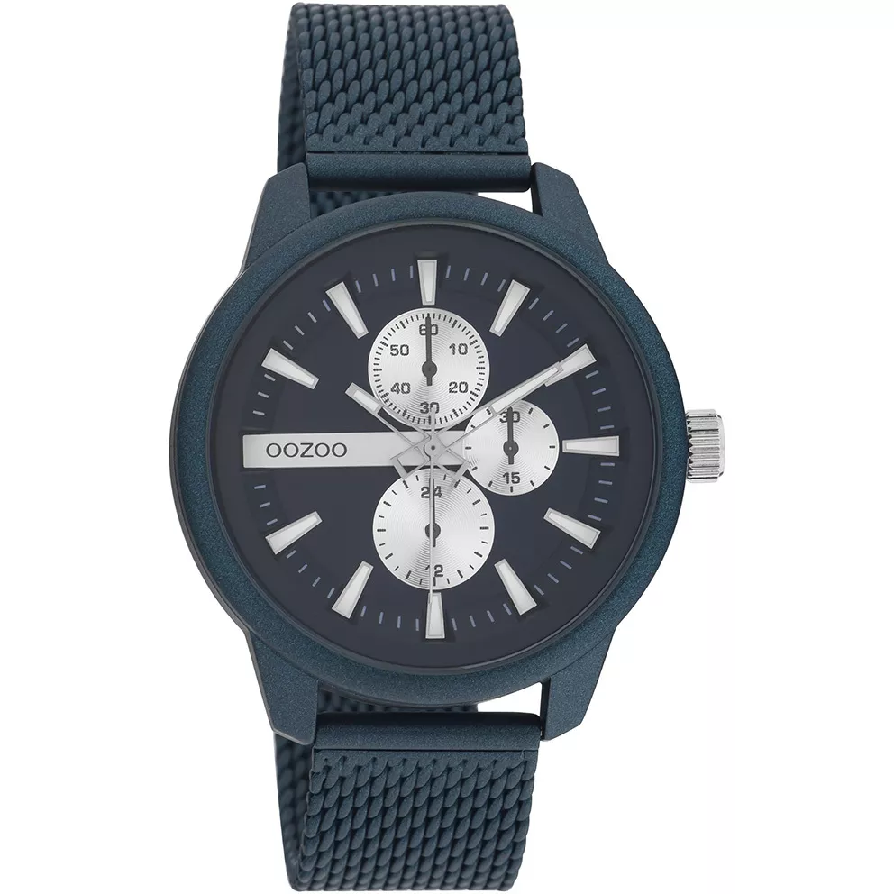 OOZOO C11018 Horloge Timepieces staal blauw 45 mm