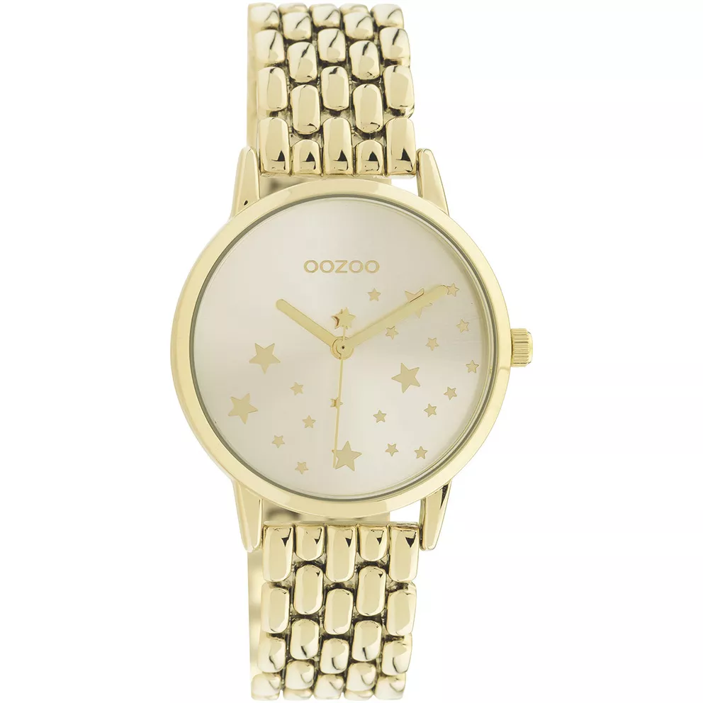 OOZOO C11028 Horloge Timepieces staal goudkleurig 34 mm