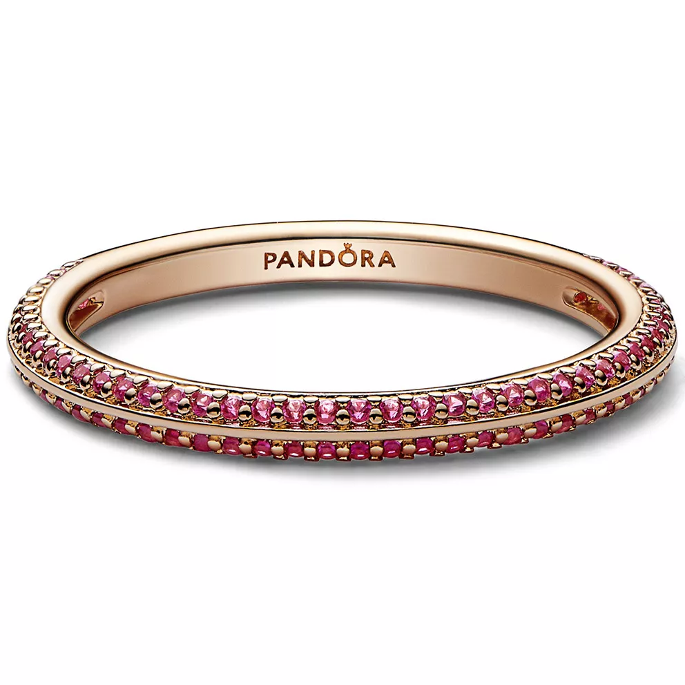 Pandora Me 189679C02 Ring Stackable zilver-synth.robijn rosekleurig-rood 2,2 mm