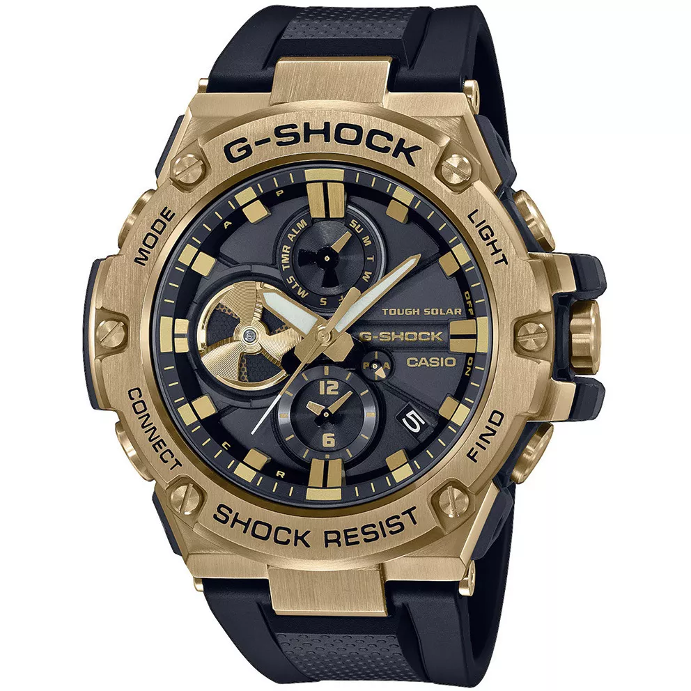 Casio G-Shock GST-B100GB-1A9ER Solar Black-Gold 53 mm