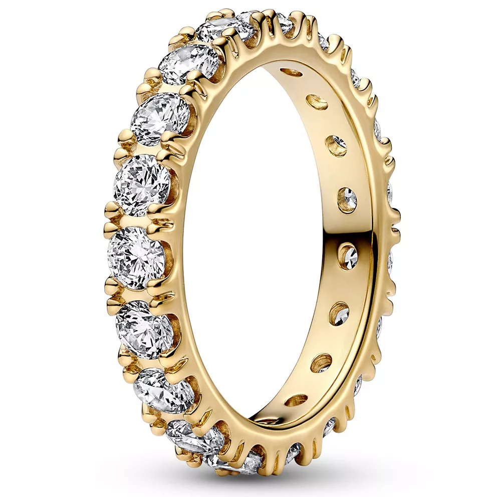 Pandora 160050C01 Ring Sparkling Row Eternity zilver-zirconia goudkleurig-wit