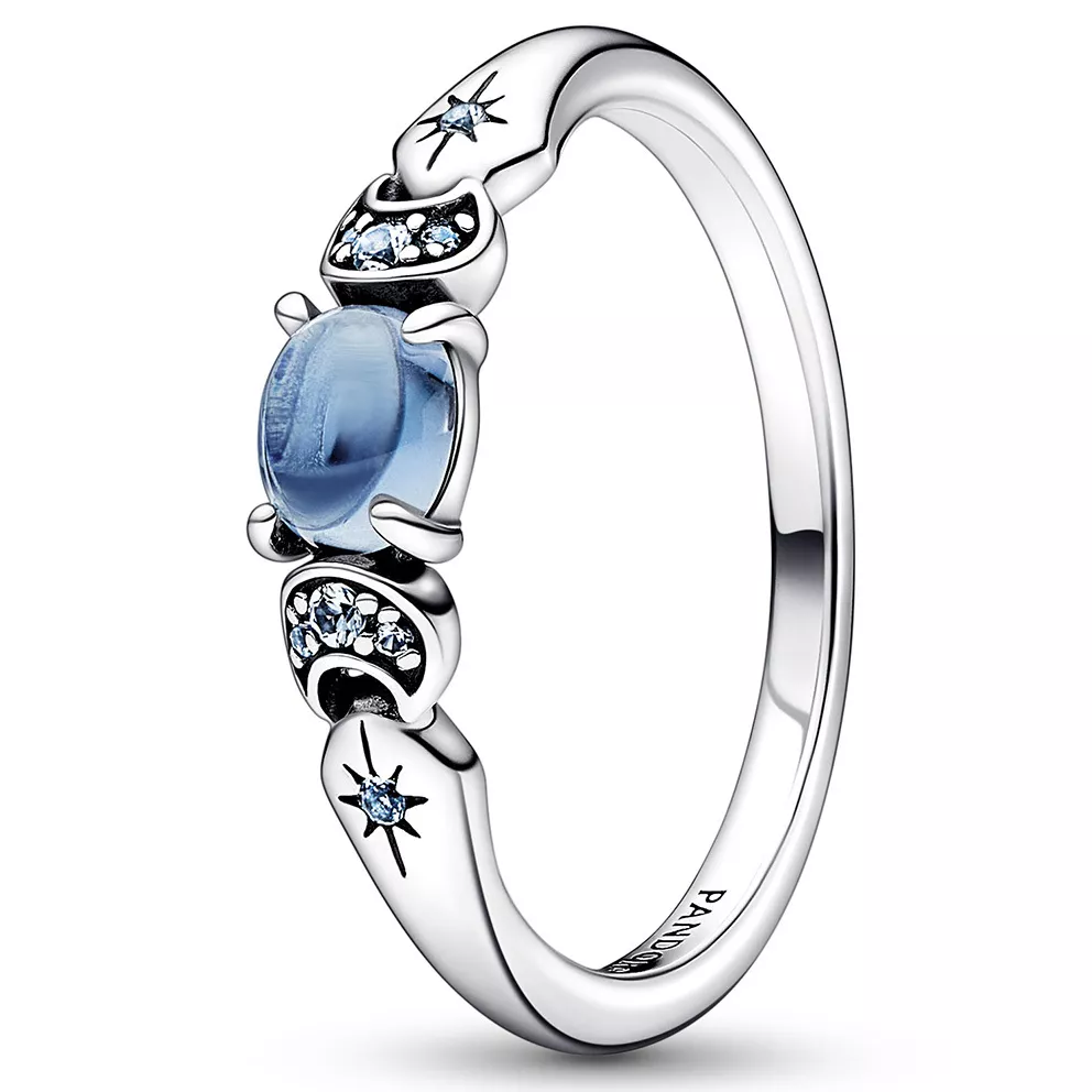 Pandora Disney 192344C01 Ring Aladdin Princess Jasmine zilver-kristal blauw