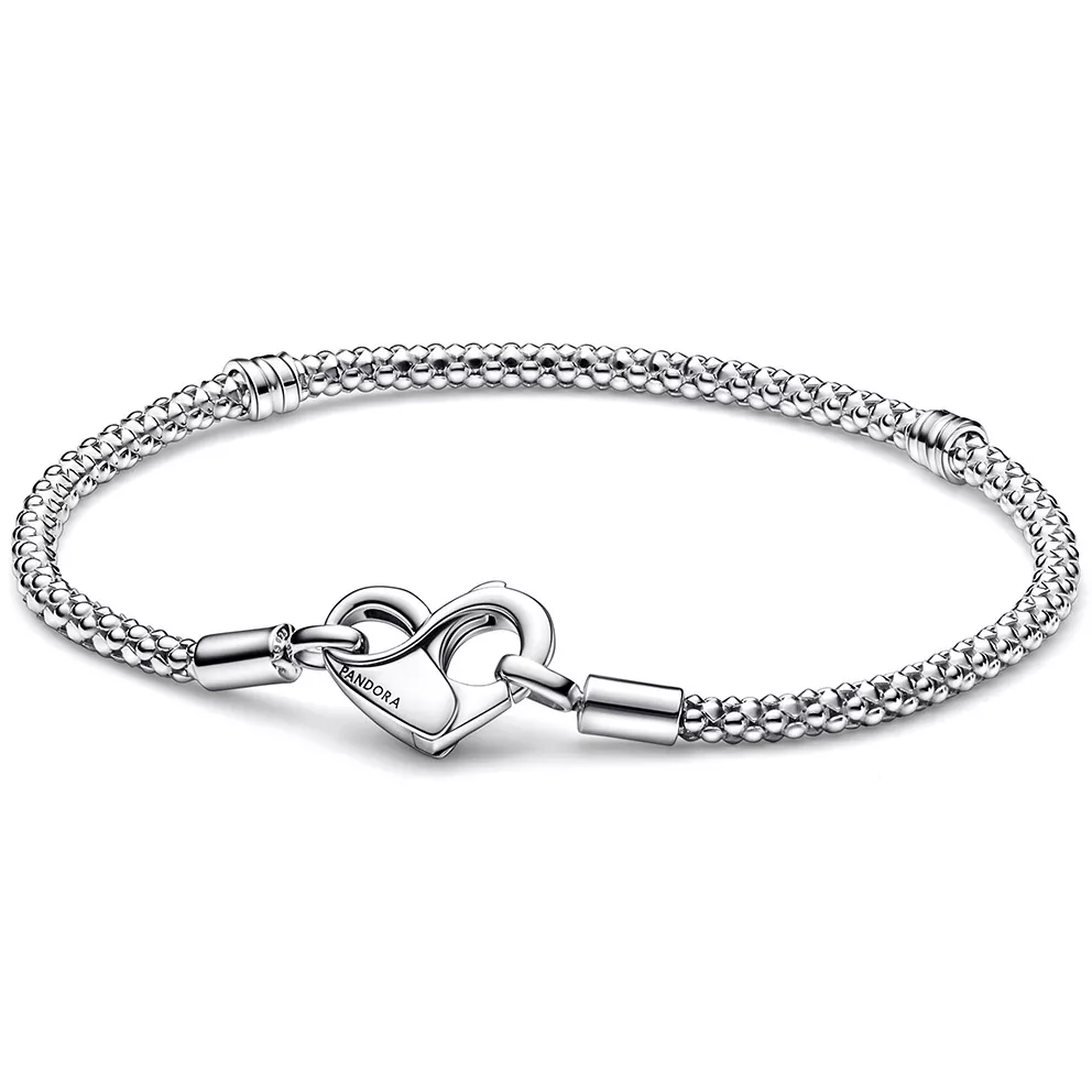 Pandora 592453C00 Armband Studded Chain Heart zilver