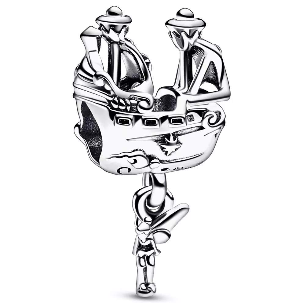 Pandora Disney 792521C00 Bedel Tinker Bell & Captain Hook’s Pirate Ship zilver