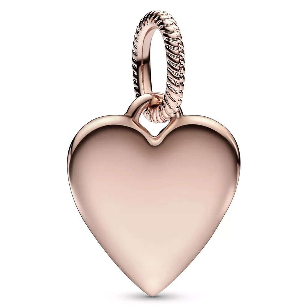 Pandora 388914C00 Hanger Engravable Heart Tag zilver rosekleurig