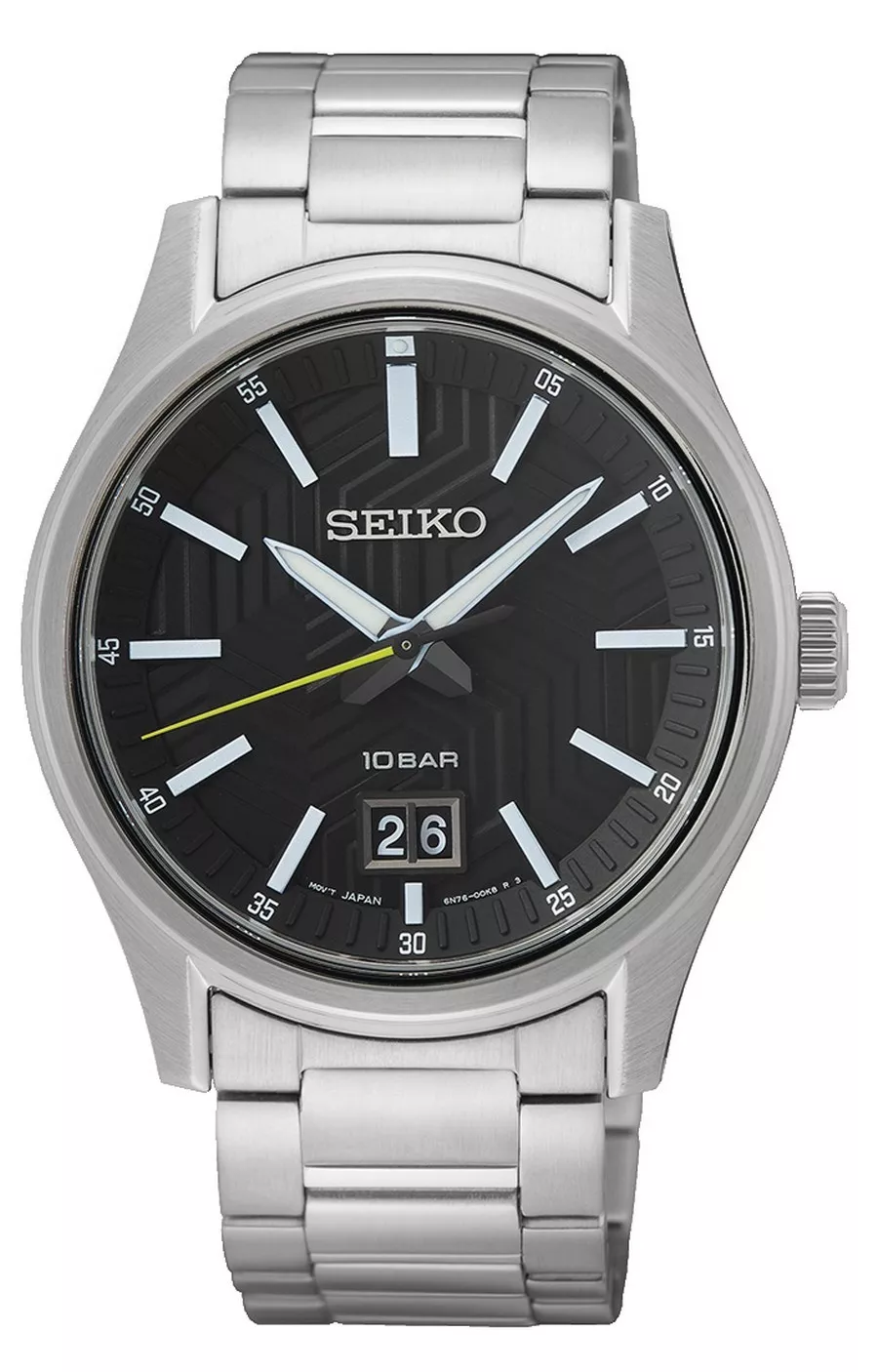 Seiko SUR535P1 Horloge staal zilverkleurig-zwart 39,5 mm 